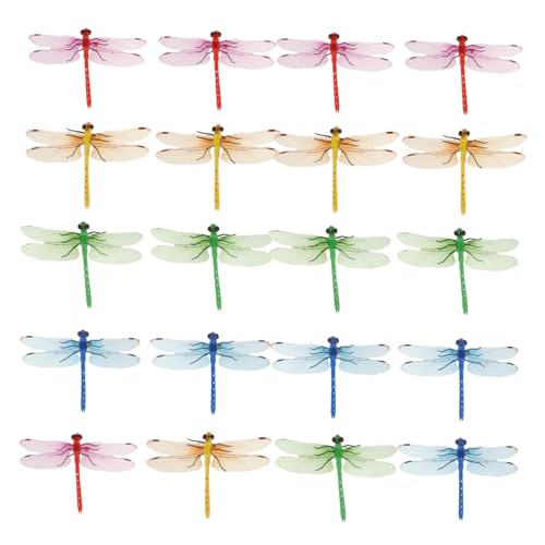 Alipis 20 Stück Teiliges Libellen Dekor aus Leichtem PP Material Realistische Deko Modelle für Vorhänge Filigrane Fensterdekoration mit Naturgetreuem Design Strapazierfähig und Kratzfrei von Alipis