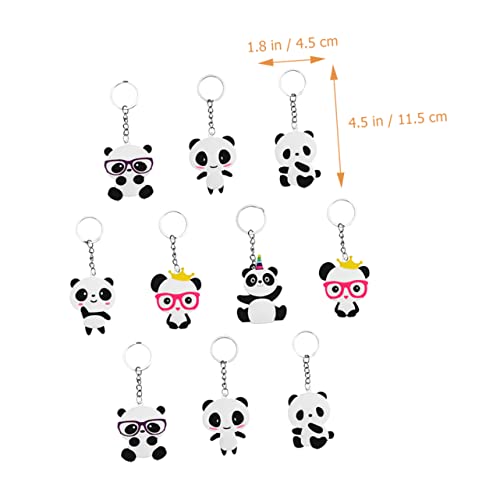 Alipis 20 Stück Teiliges Panda Schlüsselanhänger aus PVC Leichte Cartoon Dekoration für Taschen und Schlüssel Niedliche Anhänger als Partygeschenk Kreative Panda Figuren für Vielseitige von Alipis
