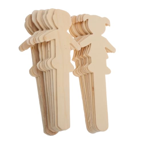 Alipis 20 Stück Teiliges Unlackierte Holzfiguren für Jungen und DIY Bastelmaterialien für Projekte Sicher und Langlebig Dekorieren von Kinderzimmern von Alipis