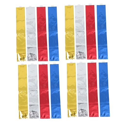Alipis 24 Stück Teiliges Aufblasbare Lange Cheer Gold Silber Rot und Blau Leichte Sport und Party Luftballons für Langlebige Fanartikel zum Anfeuern bei Events und Festen von Alipis