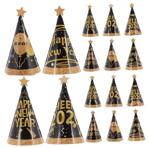 Alipis 24 Stück Teiliges Partyhüte Neujahr Papier-kegelhüte Leicht und Platzsparend für Fotoaccessoires Feierdekorationen und Festliche Versammlungen von Alipis