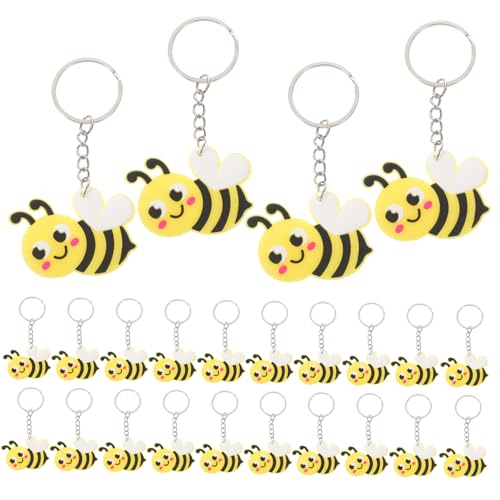 Alipis 24Stücke Entzückende Cartoon Bienen Schlüsselanhänger Niedliche Biene Geformte Schlüsselbundanhänger Dekorative Gastgeschenke Für Kleines von Alipis