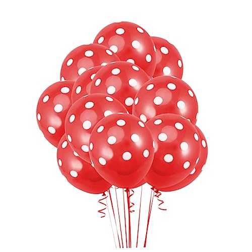 Alipis 25St Geburtstag Luftballons rote und weiße Luftballons Hochzeits-Fotokabinen-Requisite hochzeitsdeko hochzeits dekoration rote Luftballons Latexballons Partyballons runden von Alipis