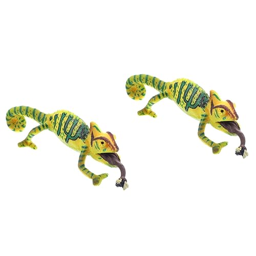 Alipis Kinderspielzeug 2St Simulation Chamäleon Wassertischspielzeug Kinder dekor Tierdekor Modelle lebensechte Gecko-Kunst Reptilienstatue Skorpion schmücken Dekorationen Ornamente PVC von Alipis