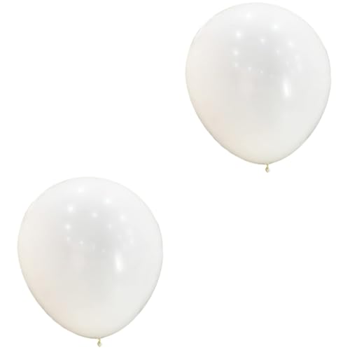 Alipis 2st Wetterbeobachtungsballon Weiße Latex-jumbo-ballons Riesige Latexballons Weiße Luftballons Weiße Latex-riesenballons Weißer Ballon Groß Emulsion Weißer Latex Verdicken von Alipis