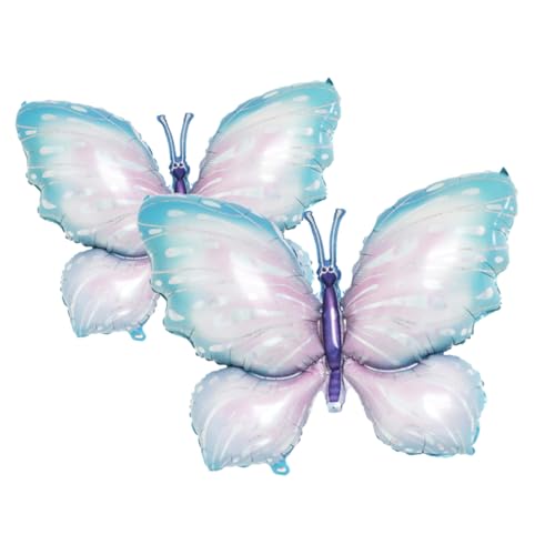 Alipis 2Stücke Schmetterlingsballons Aus Folie Blaues Design Für Hochzeiten Geburtstagsfeiern Und Babypartys Leicht Aufzublasen Und Aufzuhängen Dekoration von Alipis