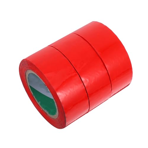 Alipis 3 Rollen Dichtungsband Rotes Abdeckband Dekoratives Packband Beutelverschlussband Versandband, Robust Strapazierfähiges Versandklebeband Packband Für Den Umzug Klebeband Rot Bopp von Alipis