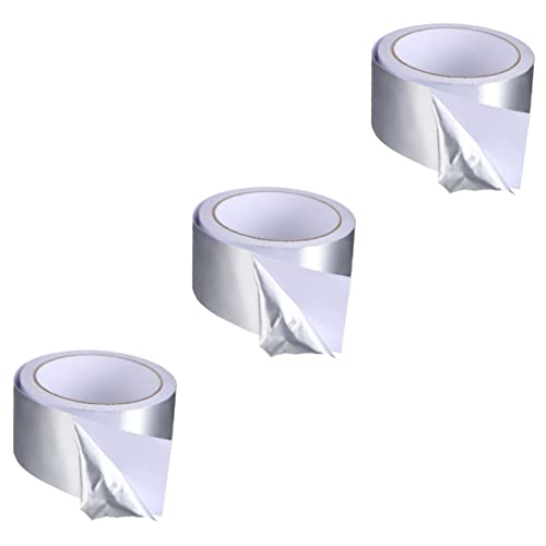 Alipis 3 Rollen Folienband Hitzebeständiges Klebeband Isolierband Silberband Reparaturband Für Rohrschalldämpfer Selbstklebendes Isolierband Fixierfolie Klebeband von Alipis