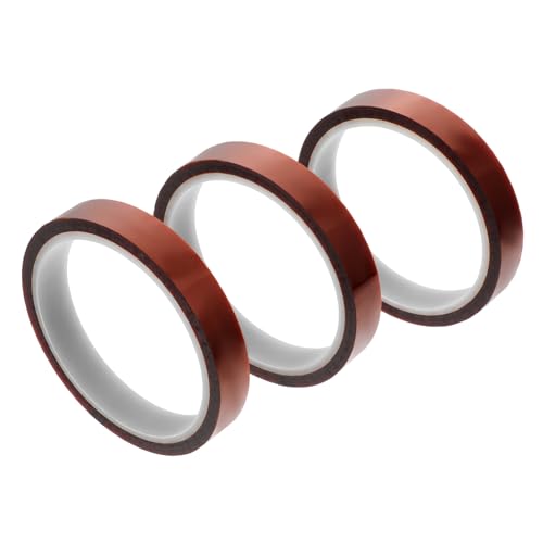 Alipis 3 Rollen Hitzebeständiges Klebeband Wärmeband Hitzebeständiges Klebeband Für Sublimation Hitzebeständige Isolierbänder Hochtemperaturband Thermoband Kaffeefarbene von Alipis