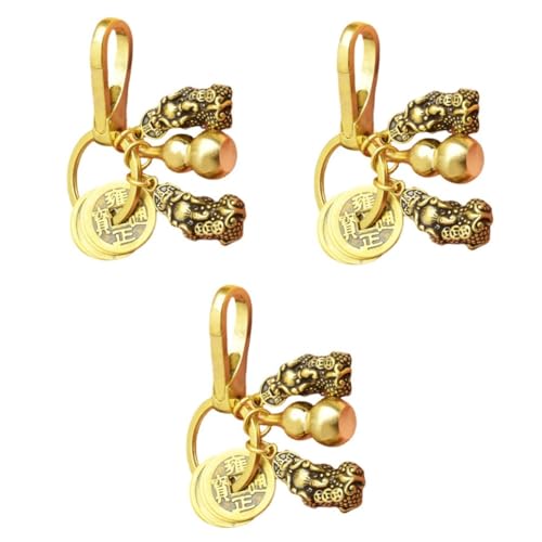 Alipis 3 Sätze Messing Schlüsselanhänger Doppel mit Hohlkürbis Anhänger Feng Shui Taschenanhänger Chinesischer Glücksbringer Dekoratives Brass Hanging Ornament für Büro und Alltag Alipis 3 Sätze Messing Schlüsselanhänger Doppel mit Hohlkürbis Anhänger Feng Shui Taschenanhänger Chinesischer Glücksbringer Dekoratives Brass Hanging Ornament für Büro und Alltag von Alipis
