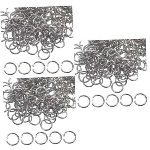 Alipis 3 Sätze Rostfreier Stahlöffnungsring Schließungen Schmuck Sprungringe Schlüssel Machen Offen Herstellung Kette Biegering Silver 200 Stück * 3 von Alipis