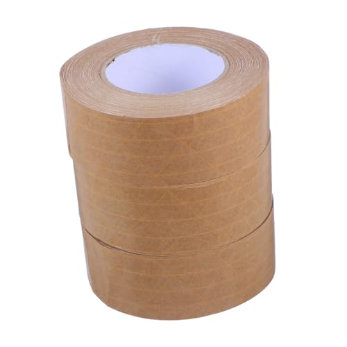 Alipis 3 Stück Geripptes Kraftpapierband Packband Aus Papier Braunes Versandklebeband Rahmendichtband Wasseraktiviertes Bastelband Strapazierfähiges Versandklebeband Khaki von Alipis