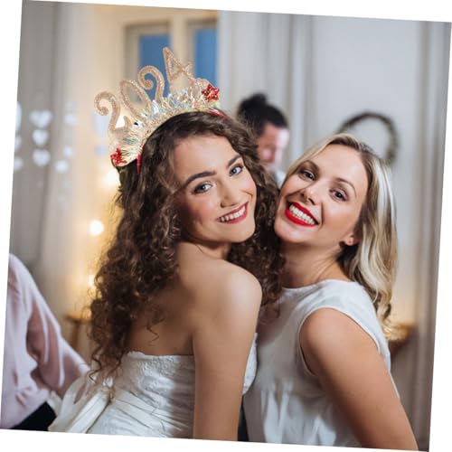 Alipis 3 Stück Teiliges Party Stirnband aus Kunststoff Pailletten Dekoration Langlebig und Komfortabel Festliches Haaraccessoire für Neujahrs Weihnachtsfeiern Modisch und Farbenfroh Rot von Alipis