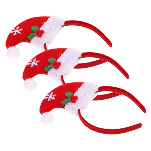 Alipis 3 Stück Teiliges Weihnachtsmützen Stirnbänder Festliche Haar Accessoires für Weihnachten Vielseitiges Design für Party und Feier Kopfbedeckung für Erwachsene von Alipis