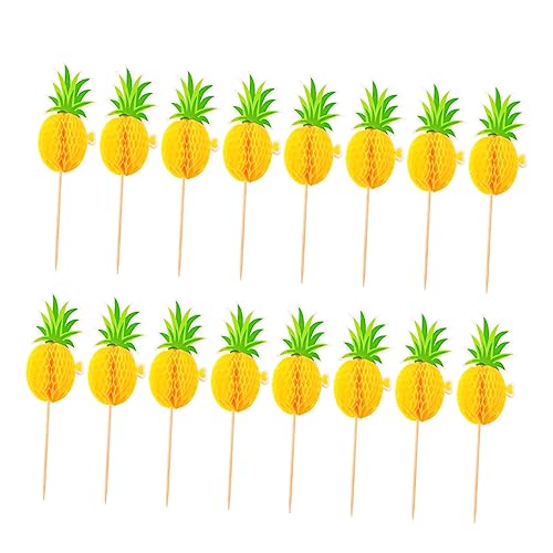 Alipis 30 Stück Flamingo - Kuchen - Einsatz Partykuchen - Picks Ananaskuchen mottoparty hawaii kuchendekoration Hochzeitsdeko kreative kuchen eingelegte karten Zubehör für Partykuchen von Alipis