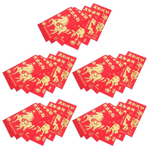 Alipis 30 Stück Teiliges Rote Umschläge für Jahr Des Pferdes Kreative Geldumschläge für Frühlingsfest Traditionelle Hong Bao mit Einzigartigem Design und Hochwertigem Alipis 30 Stück Teiliges Rote Umschläge für Jahr Des Pferdes Kreative Geldumschläge für Frühlingsfest Traditionelle Hong Bao mit Einzigartigem Design und Hochwertigem von Alipis