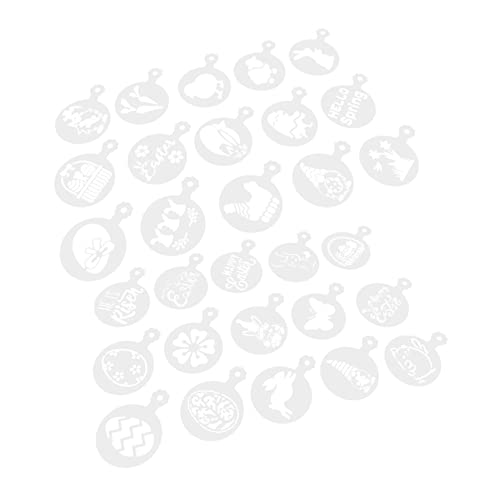 Alipis 30 Stück Teiliges Schablonen für Ostern Diy Cappuccino Vorlagen Kreative Milchspray Schablonen zur Dekoration von Desserts und Getränken für Kunstprojekte und Bastelarbeiten von Alipis