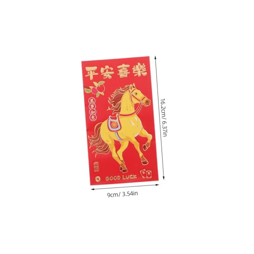 Alipis 300 Stk. Chinesische Rote Umschläge Jahr Des Pferdes Lunar Year Hong Bao Umschläge für Frühlingsfest Hochzeiten Geburtstage Kreative Kinderfreundliche Muster Alipis 300 Stk. Chinesische Rote Umschläge Jahr Des Pferdes Lunar Year Hong Bao Umschläge für Frühlingsfest Hochzeiten Geburtstage Kreative Kinderfreundliche Muster von Alipis