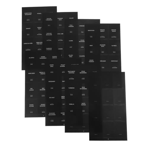 Alipis 32 Stück Aufkleber Für Gewürzflaschen Gewürzglas-marker Aufkleber Für Küchengewürze Klassifizierter Etikettenaufkleber Etikettenkennzeichnungsaufkleber Synthetisches Papier Schwarz von Alipis