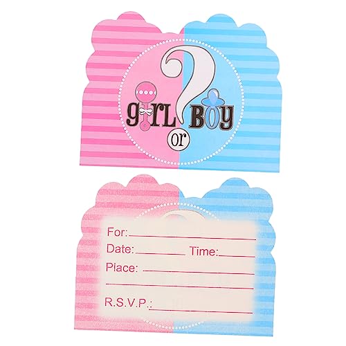 Alipis 32Stücke Geschlecht Enthüllung Einladungskarten Herzliche Partykarten Für Gender Reveal Feier Stilvolles Und Zartes Design Für Unvergessliche Bei Shower Events von Alipis