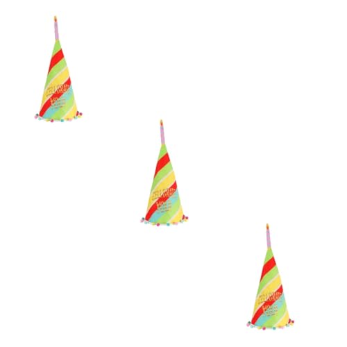Alipis 3St Geburtstagsparty-Hut partyhüte kinder farbkappen Kopfbedeckung für Geburtstagsfeiern Geburtstagspartyhüte für Kinder bilden Stoffmütze Kosmetika schmücken Geburtstagshut von Alipis