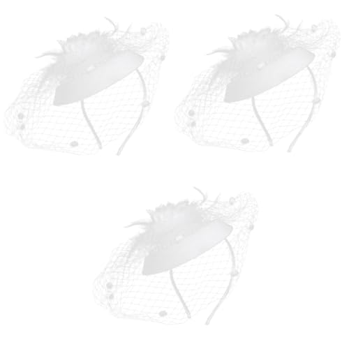 Alipis 3st Kopfbedeckungen Für Die Braut Hochzeitsdekoration Haarspangen Haarschmuck Für Die Hochzeit Haarklammern Stirnband Stirnbänder Bankett Schmücken Weiß Perle Abschlussball von Alipis