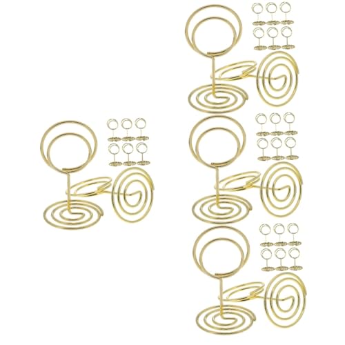 Alipis 4 Sätze Esstischnummer Rack Inhaber Name Für Rezeption Gruß Runder Esstisch Kartenhalter-clip Mit Blumenmuster Tischmarkierungsständer Draht Aus Kohlenstoffstahl 30 Stück * 4 von Alipis
