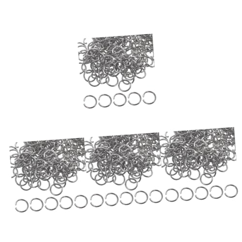 Alipis 4 Sätze Rostfreier Stahlöffnungsring Sprungringe Schmuck Offen Machen Herstellung Schließungen Schlüssel Sprungringmaterial Silver 200 Stück * 4 von Alipis