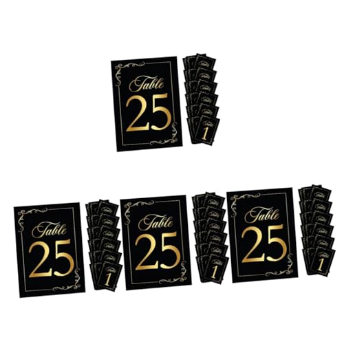 Alipis 4 Sätze Tischkarte Digitale Karte Schwarze Tischnummern Zahlenkarten Hochzeiten Tischnummern Hochzeit Stand Disko Mini Gruß Kartentisch Ort Runden Rustikal Papierstau 30 Stück * 4 von Alipis