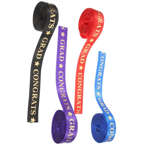 Alipis 4 Stück Abschlussfeier Verpackungsband Dekoband Bänder Zum Basteln Verpackungsband DIY Schleifenherstellungsband Geschenkband DIY Bastelband Polyester von Alipis