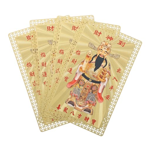 Alipis 4 Stück Glücks Cai Shen Karte Chinesische Amulettkarte Reichtumskarte Feng Shui Gebetskarte Glücksbringerkarte Schutzamulettkarte Metall Cai Shen Karte Glücksornament Alipis 4 Stück Glücks Cai Shen Karte Chinesische Amulettkarte Reichtumskarte Feng Shui Gebetskarte Glücksbringerkarte Schutzamulettkarte Metall Cai Shen Karte Glücksornament von Alipis