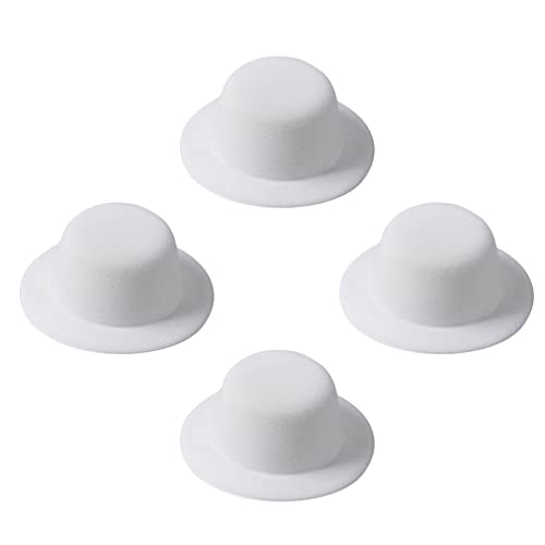 Alipis 4 Stück Hut Embryo Kleiner Zylinder Zubehör Für Haarspangen Haarspangenhut Hut Mit Haarspange Geschenkbox Für Hut DIY Formell Kleine Puppenhüte Mini Netz Weiß Entenschnabel-Clip von Alipis