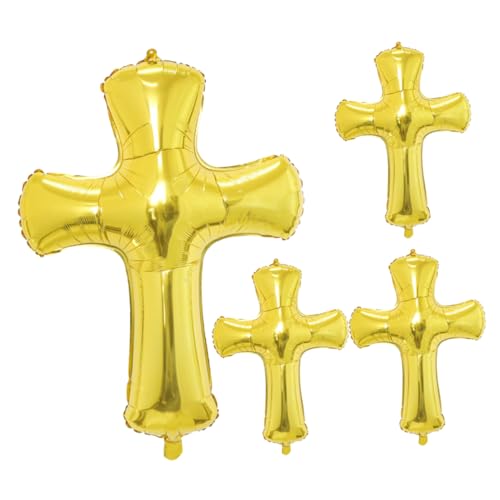 Alipis 4 Stück Kreuzform Folienballons zur Einzigartige Dekoration für Shower und Kindergeburtstag Goldene Kreuzballons für Festliche Anlässe für Wände und Türen Alipis 4 Stück Kreuzform Folienballons zur Einzigartige Dekoration für Shower und Kindergeburtstag Goldene Kreuzballons für Festliche Anlässe für Wände und Türen von Alipis