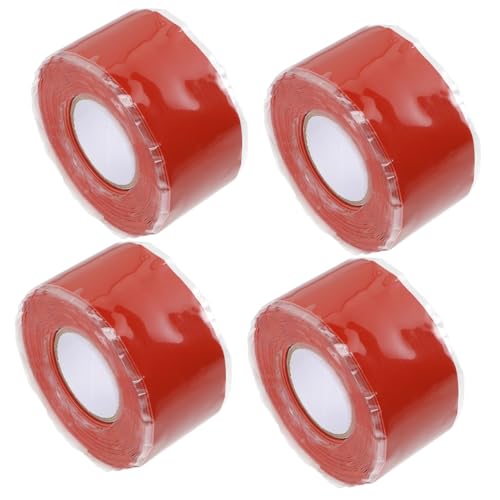 Alipis 4 Stück Reparaturgürtel für Wasserrohr -Lecks Schlauch Butyl undicht Klebeband Naht Dichtband wasserdicht wasserdichtes Reparaturband wasserdichtes Band Silikon-Gummi rot von Alipis