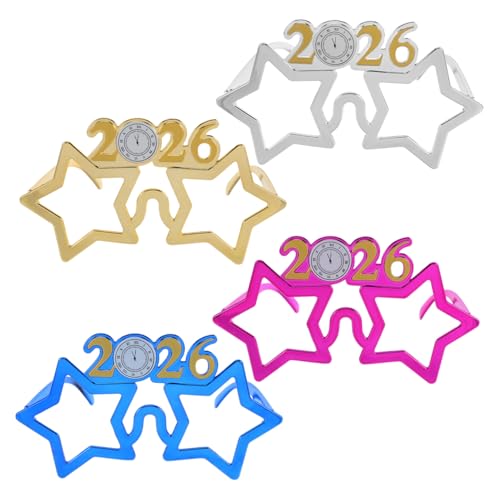 Alipis 4 Stück Teiliges Neujahrsbrillen Zahlendesign Bunte Party Sonnenbrillen Leichtes Material Zubehör für Silvesterfeiern und Festtagsaktivitäten Alipis 4 Stück Teiliges Neujahrsbrillen Zahlendesign Bunte Party Sonnenbrillen Leichtes Material Zubehör für Silvesterfeiern und Festtagsaktivitäten von Alipis