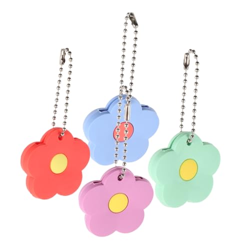 Alipis 4 Stück Teiliges Schlüsselkappen set PVC Schlüsselhüllen mit Blumenmotiv Bunte Schlüsselkennzeichnung Leicht Anzubringen für Haustür Standardflache Schlüssel Praktisch und von Alipis