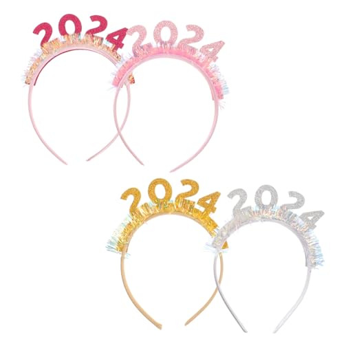 Alipis 4 Stück Teiliges Year Party Haarband Glitter Haarschmuck Festliche Kopfbedeckung Damen Mädchen Partydeko und Party Favor von Alipis