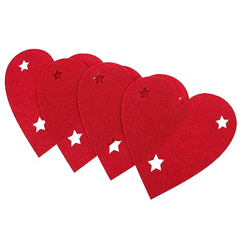 Alipis 4 Stück Weihnachtliche Bestecktaschen Herzform Rot Tischdeko für Festliche Anlässe Wiederverwendbare Besteckaufbewahrung für Silberbesteck und Tischgeschirr Alipis 4 Stück Weihnachtliche Bestecktaschen Herzform Rot Tischdeko für Festliche Anlässe Wiederverwendbare Besteckaufbewahrung für Silberbesteck und Tischgeschirr von Alipis