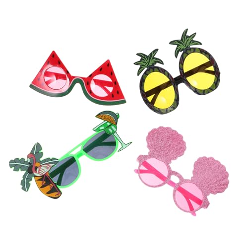 Alipis 4 Stücke Hawaiian Requisiten Lustige Sonnenbrille Für Luau Party Dekorationen Strand Party Sunes von Alipis