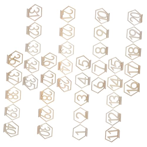 Alipis 40 Stück Holz Tischnummern Hexagonal Doppelseitig Lesbar Moderner Stil Sitzkartenhalter Für Hochzeit Geburtstag Party Tischdekoration Alipis 40 Stück Holz Tischnummern Hexagonal Doppelseitig Lesbar Moderner Stil Sitzkartenhalter Für Hochzeit Geburtstag Party Tischdekoration von Alipis