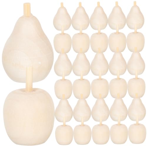 Alipis 40 Stück Teiliges Holz DIY Unbehandelten Obstformen Glatte Oberfläche Leichte Holzfiguren zum Bemalen und Kreativen Basteln Kindgerechte Holzdeko für Kinderzimmer und Alipis 40 Stück Teiliges Holz DIY Unbehandelten Obstformen Glatte Oberfläche Leichte Holzfiguren zum Bemalen und Kreativen Basteln Kindgerechte Holzdeko für Kinderzimmer und von Alipis