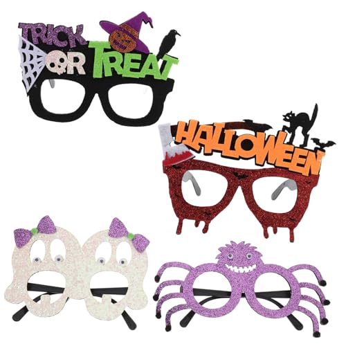 Alipis Halloween-brille Requisiten 4 Stück Neuheit Party-brille Lustige Gruselige Sonnenbrille Party-dekoration Alipis Halloween-brille Requisiten 4 Stück Neuheit Party-brille Lustige Gruselige Sonnenbrille Party-dekoration von Alipis