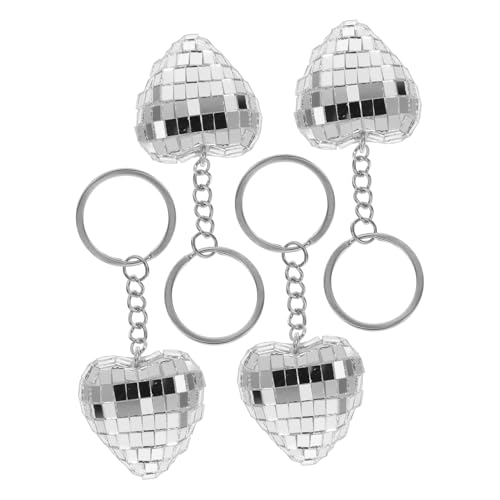 Alipis 4Stücke Herzförmiger Disco Kugel Schlüsselanhänger Kompaktes Taschenzubehör Silberne Ornamente Für Party Dekoration Schlüsselanhänger Für Besondere Anlässe Alipis 4Stücke Herzförmiger Disco Kugel Schlüsselanhänger Kompaktes Taschenzubehör Silberne Ornamente Für Party Dekoration Schlüsselanhänger Für Besondere Anlässe von Alipis