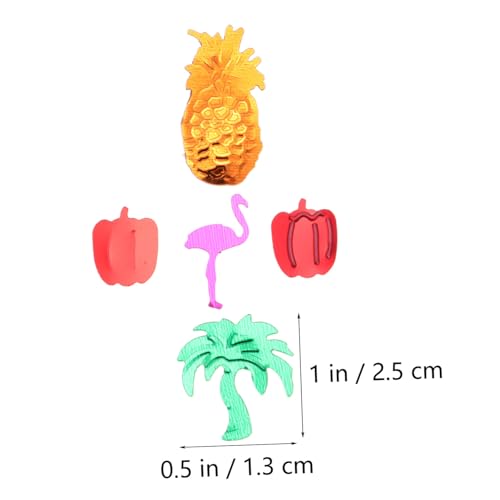 Alipis 5 Packungen Hawaiianisches Party Konfetti mit Flamingo Ananas Kokosbaum und Chili Motiven Leichte Tragbare Dekoration für Luau Partys Sommerfeiern Tisch Geschenkverzierung von Alipis