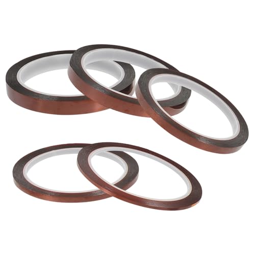 Alipis 5 Rollen Hitzebeständiges Klebeband Abdeckklebeband Für Selbstklebendes Polyimid Hochtemperaturband Elektrisches Heizband Isoliertes Hitzebeständiges Band Heizband Pi von Alipis