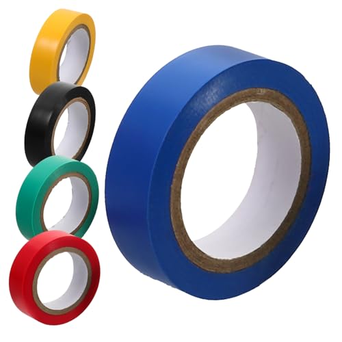 Alipis 5 Rollen Isolierband Grün Schwarz Klebeband Gaffer Tape Farbstreifen Rosa Isolierband Klebeband Gaffer Tape Abnehmbar Multi Schwarz Duct Tape Blau Duct Tape Pvc von Alipis
