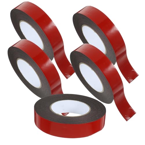 Alipis 5 Rollen Starkes Doppelseitiges Klebeband Hochleistungs Klebeband für Montage Temperaturbeständig für Auto Zuhause Büro von Alipis