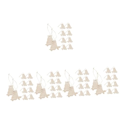 Alipis 5 Sätze Diy Katzenkopf Holzscheiben Unbehandelte Holzanhänger für Halloween Basteln Original Holzfarbe mit Schnur für Teenager Kunstprojekte und von Alipis