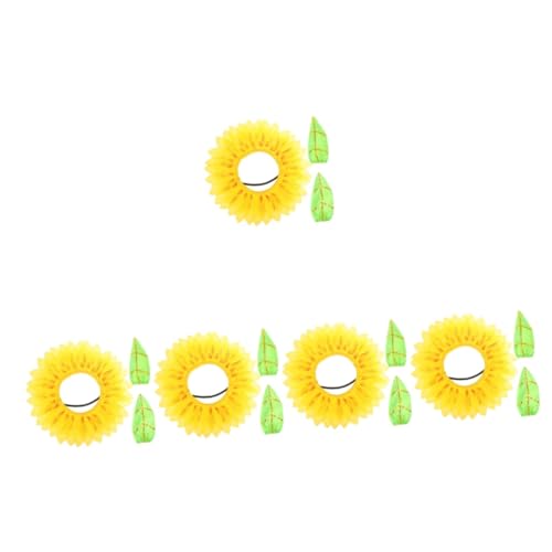Alipis 5 Sätze Kopfschmuck Aus Sonnenblumen Kleidung Lustiger Sonnenblumen-Kopfschmuck Cosplay-Sonnenblumen-Kopfbedeckung Party-Requisite Blumenhut Halloween Kind Tanzkostüm Seidentuch von Alipis
