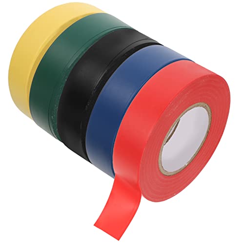 Alipis 5 Stück Isolierband Für Klempner Blaue Verdrahtungsstreifen Weißes Industrieband Drumstick Klebeband Für Vinyl Wärmebewegung Schwarzes Selbstklebendes Klebeband Drahtband von Alipis